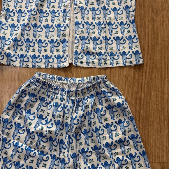 Monkey 🐵 set pajamas top short new size M women Patterned Pajama Set New - Picture 3 of 6